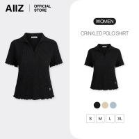 ราคา AIIZ เอ ทู แซด AIIZ เสื้อโปโลผู้หญิงคอวีผ้าย่น AIIZ Women s Crinkled Polo Shirt (53701932700)