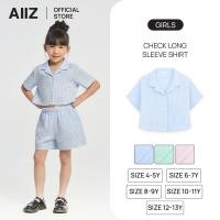 ราคา AIIZ เสื้อเชิ้ตเด็กผู้หญิงแขนสั้นลายตาราง (42776682409)