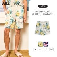 ราคา AIIZ กางเกงขาสั้นลายดอกผู้ชาย AIIZ Men s Songkran Traveler Floral Shorts 100 Rayon (44956294358)