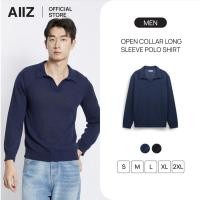 ราคา AIIZ เสื้อโปโลผู้ชายคอวีแขนยาวผ้าถัก AIIZ Men s Open Collar Long Sleeve Polo Shirt (41776594952)