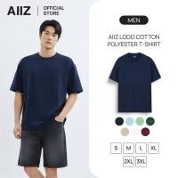 ราคา AIIZ เสื้อยืดคอกลมผู้ชายสีพื้น โลโก้ AIIZ ผ้าคอตตอนโพลีเอสเตอร์ Men s Cotton Polyester AIIZ Logo T Shirt (41276615699)