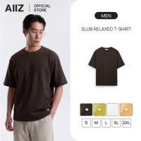 ราคา AIIZ เสื้อยืดคอกลมผู้ชาย ทรงหลวมสีพื้น AIIZ Men s Slub Relaxed T Shirt (41876923682)
