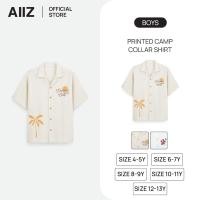 ราคา AIIZ เสื้อเชิ้ตเด็กผู้ชายแขนสั้นพิมพ์ลายสไตล์รีสอร์ท (58101927744)