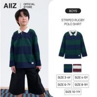 ราคา AIIZ เสื้อโปโลเด็กผู้ชายแขนยาวลายทาง AIIZ Boy s Striped Rugby Polo Shirt (40876682428)