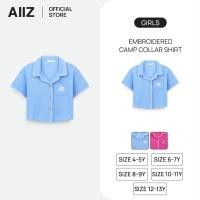 ราคา AIIZ เสื้อเชิ้ตแขนสั้นเด็กผู้หญิงปักลายกราฟิก (45751953045)