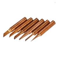 ราคา 6PCS ทองแดงบัดกรีเคล็ดลับเหล็กเปลี่ยน Solder Tip เชื่อมตะกั่วหัวสําหรับ 900 M T การประสาน Rework สถานีซ่อมเครื่องมือ KitSolder Iron Tip Topthai (27885565172)