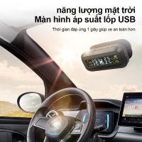 ราคา เครื่องวัดความดันลมยางรถยนต์แบบไร้สาย TPMS ชาร์จด้วยโซล่าเซล เซ็นเซอร์ภายนอก 4 ตัว (56354647623)