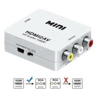 ราคา ตัวแปลง เอชดีเอ็มไอ HDMI to AV Converter 1080P แปลงสัญญาณภาพและเสียงจาก HDMI เป็น AV สีขาว (54404587533)