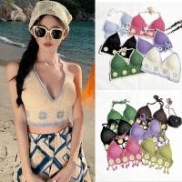 ราคา YOLOGO ชุดชั้นในสตรี เสื้อสายเดี่ยว Daisy Hollow Out สำหรับวันหยุดและชายหาด (56856661087)
