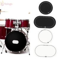 ราคา YOLOGO Drumheads Protector Drum เครื่องดนตรีเครื่องกระทบอุปกรณ์เสริม Bass Drum Patch Drum Parts Replacement Double Single Pedal Drumhead Kick Pad (54706630325)