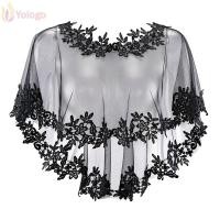 ราคา YOLOGO ผ้าคลุมไหล่ลูกไม้ แฟชั่น Casual Tulle เหมาะสำหรับงานแต่งงานและราตรี (53606820638)