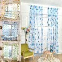 ราคา YOLOGO ผ้าม่าน Tulle ม่านหน้าต่างดอกทานตะวันระบายอากาศ แฟชั่นโปร่งใส 100x200 ซม Voile Sheer ผ้าม่านตกแต่งห้องนั่งเล่น (53456600827)