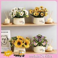 ราคา กระถางต้นไม้ปลอมลายทานตะวัน ดีไซน์มินิมอล ดูเหมือนจริงมาก ใช้ประดับมุมกาแฟหรือชั้นวางของ (48957616915)