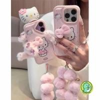 ราคา น่ารัก Kitty Cat Bulge เคสโทรศัพท์ Plush Lanyard สําหรับ Vivo Y28 Y28S Y56 Y54S Y53T Y52S Y51S Y37 Y37M Y36M Y36i Y36T Y36C Y35M Y33S Y72T ปลอกหนัง PU นุ่ม (44278627713)