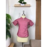 ราคา เสื้อคอจีน ทรงแขนกลีบบัว ตัวเสื้อสีพื้น ผ้าฝ้ายชินมัย (24669333523)