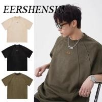 ราคา Eershenshi เทรนด์แฟชั่น American Suede เสื้อยืดแขนสั้นแฟชั่นไม่มีแบรนด์สไตล์ญี่ปุ่นเรียบง่ายใหม่ (27882492312)