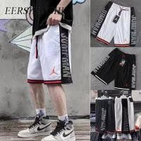 ราคา Eershenshi กางเกงขาสั้นบาสเก็ตบอลเมช AJ คุณภาพสูง คลาสสิกใส่ได้ทุกโอกาส กางเกงกีฬา ฝึกซ้อม ออกกำลังกาย สีขาว ดำ แดง (24443281494)