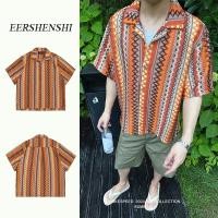 ราคา Eershenshie แบรนด์แฟชั่นอเมริกันทอเสื้อเชิ้ตแขนสั้นคอคิวบาผู้ชายฤดูร้อนเสื้อเชิ้ตหลวมวันหยุดใหม่ (28628424358)