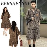 ราคา Eershenshi เสื้อยืด กางเกงขาสั้น ลายเสือดาว สไตล์ย้อนยุค สไตล์อเมริกัน (25243762156)
