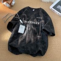 ราคา EERSHENSHI เสื้อยืดมัดย้อมอเมริกันสําหรับผู้ชาย ฤดูร้อนอินเทรนด์ High Street Loose Fit แขนสั้นด้านบน (42507877380)