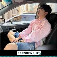 ราคา EERSHENSHI เสื้อเชิ้ตผู้ชายฮาราจูกุอเมริกันย้อนยุคระดับไฮเอนด์ที่เรียบง่ายปกติเสื้อเชิ้ตสีชมพู (26761740496)