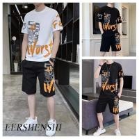 ราคา เสื้อชุดผู้ชาย เสื้อผู้ชาย กางเกงขาสั้นผู้ชาย เสื้อ กางเกงขาสั้น ดีไซน์เก๋ ขนาดมาตรฐานสีดำ สีขาว (29781282454)