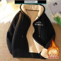 ราคา EERSHENSHI เสื้อกันหนาวมีฮู้ดผู้ชาย เสื้อกันหนาว ใหม่ ขนแกะ เรียงราย หนา หนังแกะ เสื้อหนาว อิน แฟชั่นแบรนด์ (25688289983)