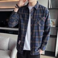 ราคา เสื้อเชิ้ตผู้ชายลายสก๊อต แขนยาว สไตล์หลวม สบาย สำหรับฤดูใบไม้ร่วง (55554129091)