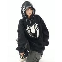 ราคา เสื้อกันหนาวมีฮู้ด Spider Man สไตล์ย้อนยุค กํามะหยี่หลวม เหมาะสมทั้งเด็กและผู้ใหญ่ (42925304638)