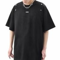ราคา เสื้อยืดแขนสั้นติดแพทช์หนังแกะ อเมริกันสไตล์ (57657152485)