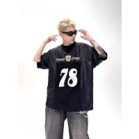 ราคา EERSHENSHI Idle Style NASA Element Loose Mesh Jersey เสื้อยืด (57107155961)