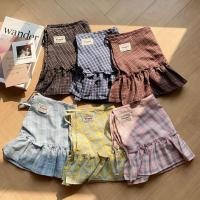 ราคา กระโปรงสั้นสไตล์พรีปี้ลายสก็อต เอวสูง ฝอยระบาย ดีไซน์เก๋จากผ้าม่าน (56357416352)