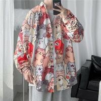 ราคา เสื้อเชิ้ตแขนยาวพิมพ์ลายแมวน่ารัก (56256413419)