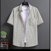 ราคา EERSHENSHI เสื้อเชิ้ตแขนสั้นผู้ชายลายทาง (55554129208)