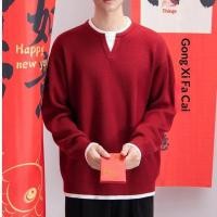 ราคา เสื้อถักนิตติ้งสีแดงสำหรับปีใหม่ (54103220489)