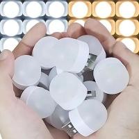 ราคา ไฟกลางคืนแบบเสียบปลั๊ก Mini USB หลอดไฟ LED ขนาดเล็ก แสงสีขาวนวล ไฟสร้างบรรยากาศประหยัดพลังงาน (46904283525)