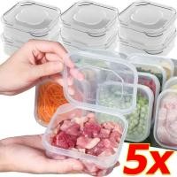 ราคา กล่องเก็บอาหารใสพร้อมฝาปิด กล่องเก็บความสดสำหรับเนื้อสัตว์และผักแช่แข็งในตู้เย็น 1 3 5 ชิ้น (48756751677)