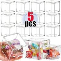 ราคา กล่องอะคริลิคใสพร้อมฝาปิด กล่องเก็บเครื่องประดับพลาสติก ภาชนะทรงลูกบาศก์ขนาดเล็กสำหรับใส่ลูกอม 1 3 5 ชิ้น (44178008005)