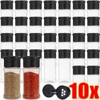 ราคา 100ML ขวดใส่เครื่องปรุงแบบใส ขวดพลาสติกสำหรับใส่เกลือและพริกไทย ขวดสำหรับเก็บเครื่องเทศและเครื่องปรุง 3 5 10ชิ้น (48907431245)