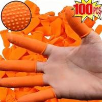 ราคา ปลอกสวมนิ้วยางแบบใช้แล้วทิ้ง ปลอกนิ้วยางลาเท็กซ์กันลื่นและป้องกันไฟฟ้าสถิต ปลอกสวมป้องกันปลายนิ้ว สีส้ม 10 30 50 100ชิ้น (46657474589)