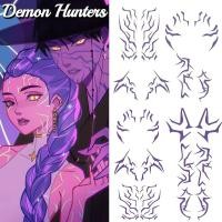 ราคา สติกเกอร์แทททู อะนิเมะ KPop Demon Hunters สีม่วงรอยสักชั่วคราว สติกเกอร์ผู้หญิง Party Roleplay กันน้ํา (57901229577)