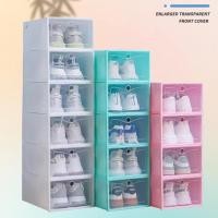 ราคา กล่องใส่รองเท้า กล่องเก็บรองเท้า กล่องรองเท้า พลาสติ ทนทาน วางซ้อนกันได้ถึง ประหยัดพื้นที่เก็บรองเท้า (24724716795)