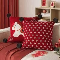 ราคา New Year Celebration Year of Horse Pillow Living Room Sofa Decoration Back Cushion Year of Horse Bedroom Bed Pillow Bay Window Pillow Cushion Mpzb (56003773010)