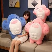 ราคา Cute Funny Muscle Shark Doll Birthday Gift for Boys Pillow Student Dormitory Pillow OBpg (51257132313)