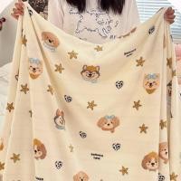 ราคา Double Sided Milk Velvet Blanket Thickened Sofa Blanket Office Nap Blanket Dormitory Coral Velvet Shawl Blanket usl8 (49856980242)