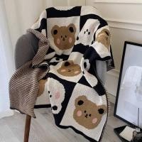ราคา INS Style Cute Bear Blanket Nap Office Air Conditioning Blanket Nap Blanket Sofa Cover Cover Blanket Towel Nap Blanket 1LS1 (49006912753)