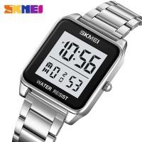 ราคา SKMEI สมี 2154 นาฬิกาดิจิตอลผู้ชายแฟชั่นสายเหล็กแบบลําลองธุรกิจสไตล์เคสสี่เหลี่ยมของขวัญ (55157257745)