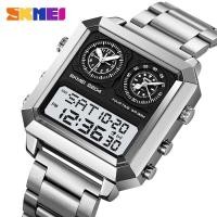ราคา SKMEI สมี 2204 นาฬิกาดิจิตอลผู้ชายมีสไตล์สายเหล็กลําลองของขวัญคุณภาพสูง (52157543714)