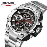 ราคา SKMEI สมี 2416 นาฬิกาดิจิตอลสําหรับผู้ชายลําลองและสปอร์ตคุณภาพสูงสายเหล็กของขวัญ (47257202410)