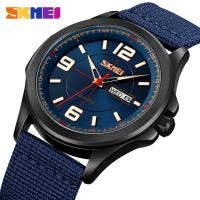 ราคา SKMEI 9315 นาฬิกาควอทซ์ผู้ชาย Stylish Minimalist Scratch Resistant Nylon Strap Gift (56205779536)